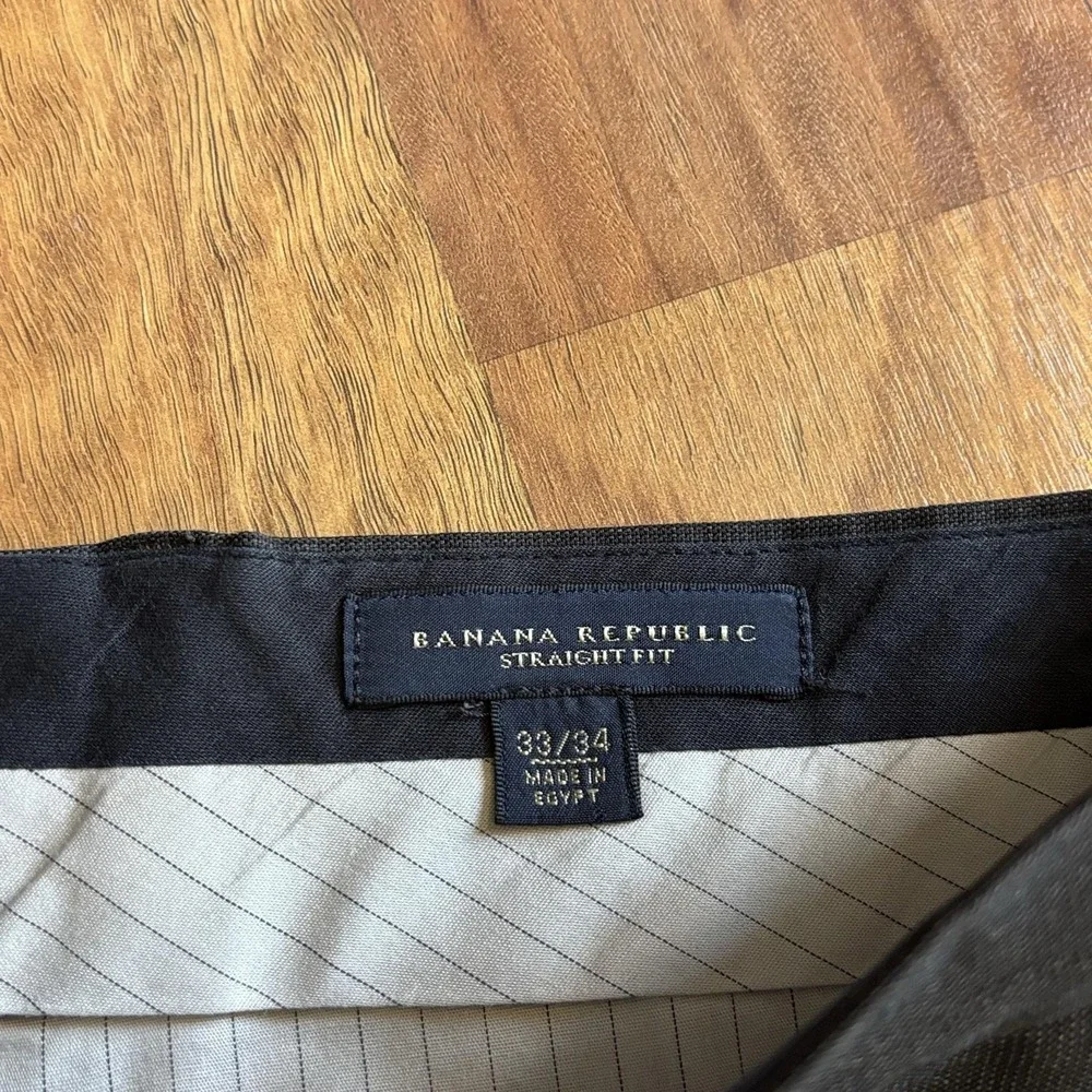 Banana Republic Pants Mens 33x34 Gray Regular Fit Dress Straight Leg Office